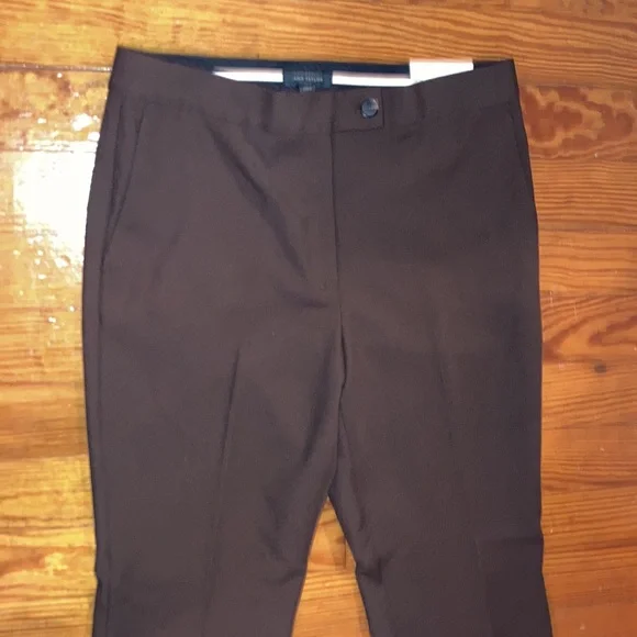 Ann Taylor The High Rise Madison Brown Pants NEW - Picture 8 of 16
